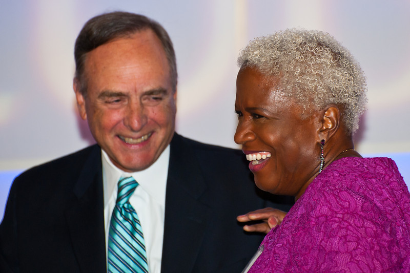 Monica and Pruitt laughing